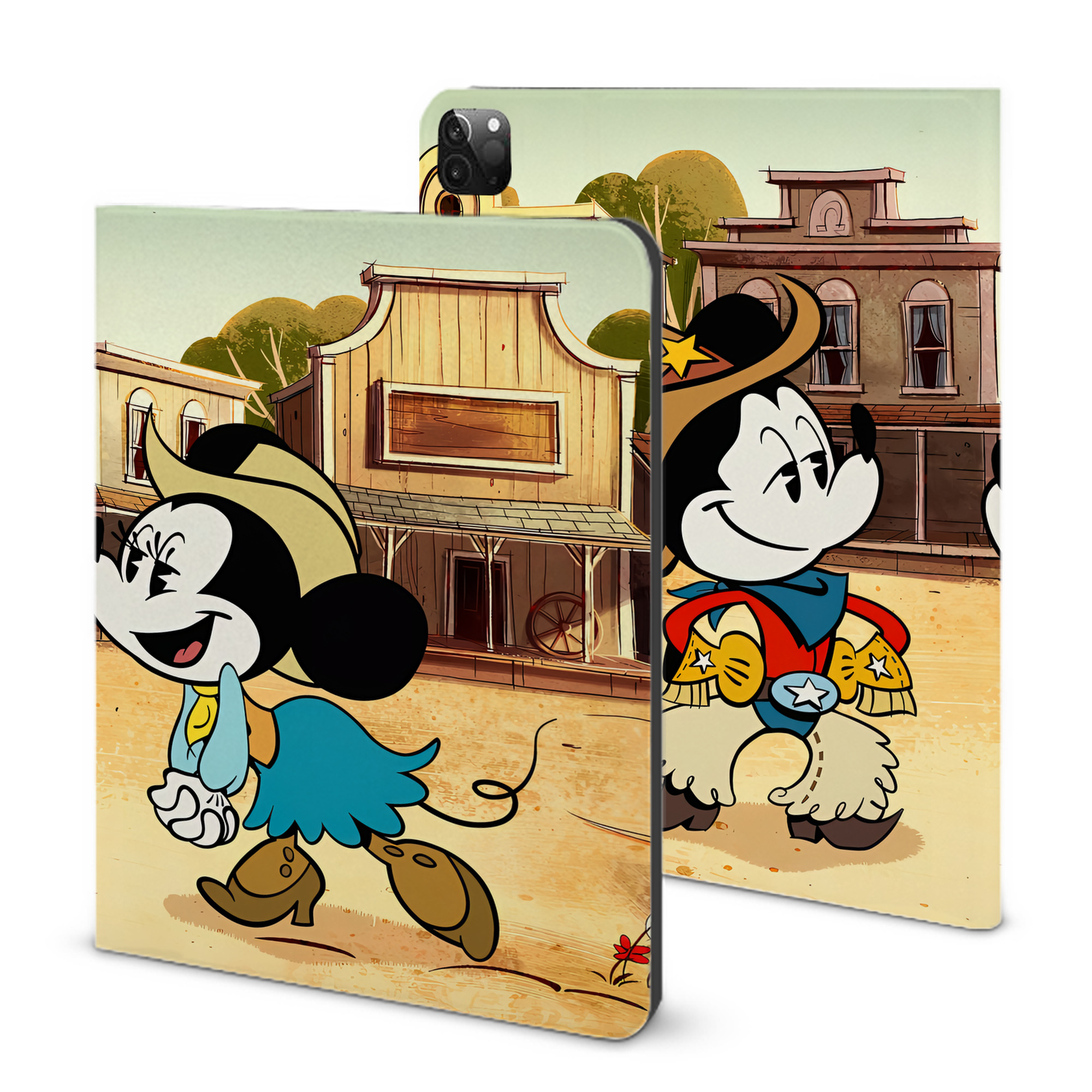 （画像用） ミッキーマウス Mickey Mouse IPadケース ペンホルダー付き ブックスタイルデザイン